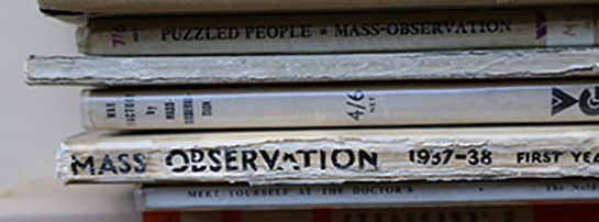 Mass Observation book spines